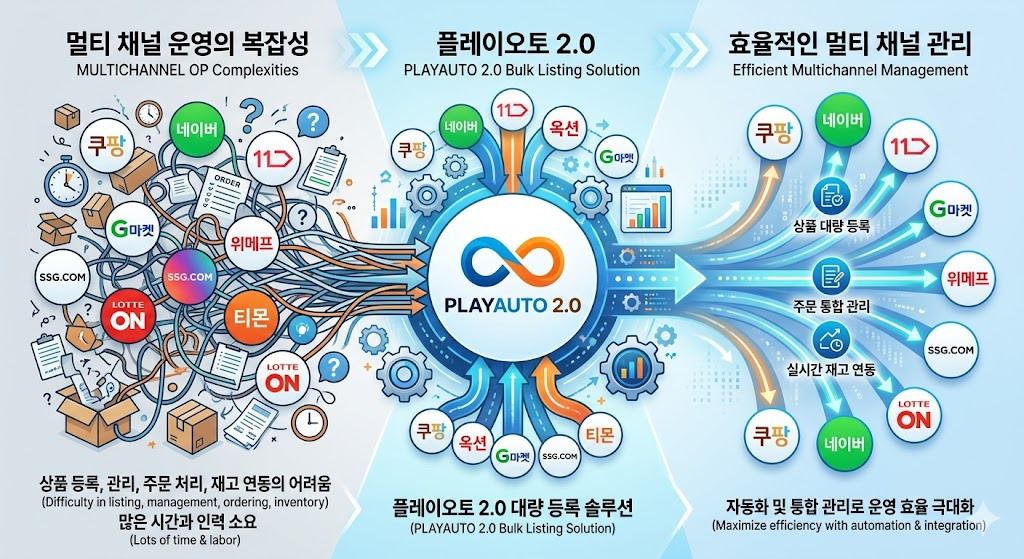플레이오토 2.0 대량등록 인포그래픽